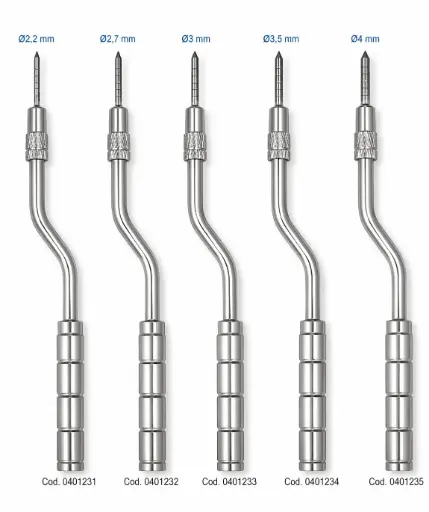 [0401235] Osteotomo curvo en punta con tope. -ø4mm