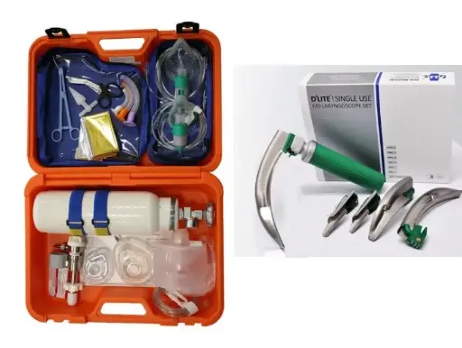 [021024] Maletín reanimación + kit laringoscopios