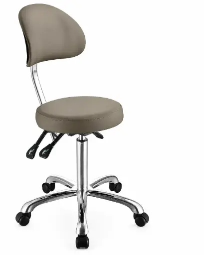 [9001] Taburete redondo y plano con respaldo Mod. COMFORT Weelko