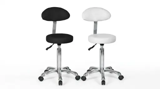 Taburete giratorio gas con respaldo Mod. FAST+ Weelko