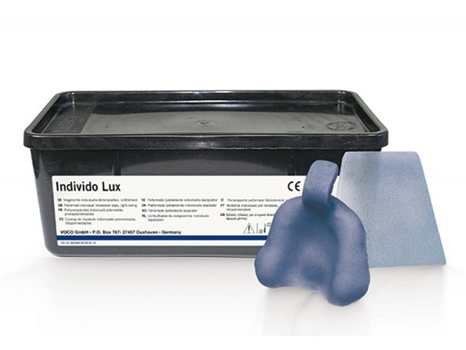 [677348] Individo Lux mandibular azul opaco Voco - Caja de 50 unidades.