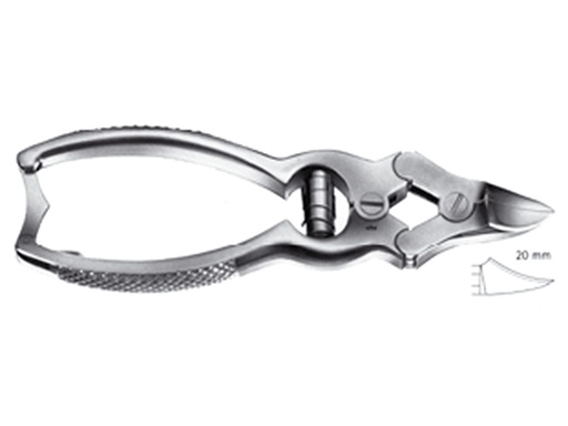 [HF250R] Alicate corta uñas triple articulación 15,5cm Aesculap